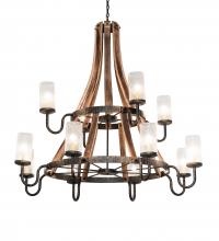 Meyda Green 238765 - 61" Wide Barrel Stave 12 Light Chandelier