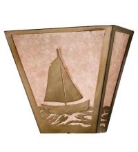 Meyda Green 23908 - 13"W Sailboat Wall Sconce