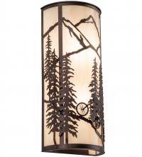 Meyda Green 243640 - 8" Wide Tall Pines Mountain Biker Wall Sconce