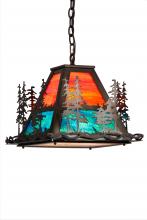  249612 - 16" Square Tall Pines Pendant