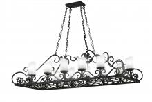  254701 - 66" Long Carlotta 12 Light Oblong Chandelier