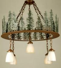 Meyda Green 29557 - 28"W Tall Pines 5 LT Chandelier