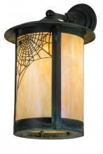 Meyda Green 34160 - 12"W Fulton Spider Web Solid Mount Wall Sconce