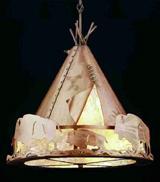  50152 - 36"W Teepee w/ Buffalo Pendant