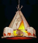  50162 - 72"W Teepee w/ Buffalo Pendant