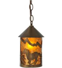 Meyda Green 51060 - 6" Wide Running Horses Mini Pendant