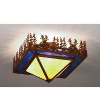 Meyda Green 51505 - 19" Square Pine Lake Flushmount