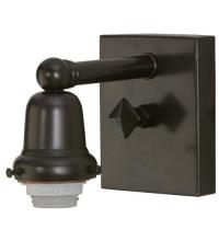  51793 - 4" Wide Craftsman Brown on Brass 1 LT Wall Sconce Hardware