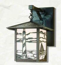 Meyda Green 51886 - 13"W Seneca Lighthouse Straight Arm Wall Sconce