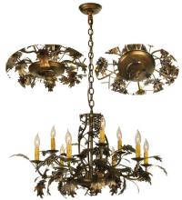 Meyda Green 70624 - 31"W Oak Leaf 9 LT Chandelier