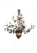 Meyda Green 98524 - 60" Wide Greenbriar Oak 12 Arm Chandelier