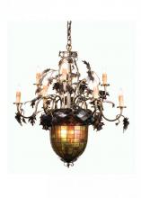  99238 - 34"W Greenbriar Oak 9 LT Chandelier