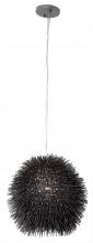  169M01BL - Urchin 1-Lt Mini Pendant - Black