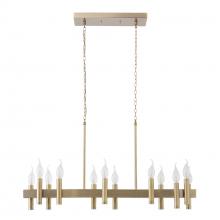  357N12BB - Collette 12-Lt Linear Pendant - Antique Brass