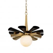  372P01MMBFG - Daphne 1-Lt Medium Pendant - Matte Black/French Gold