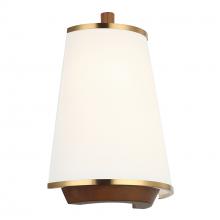  520W02SBW - Desert Flyer 2-Lt Sconce - Satin Brass/Medium Walnut