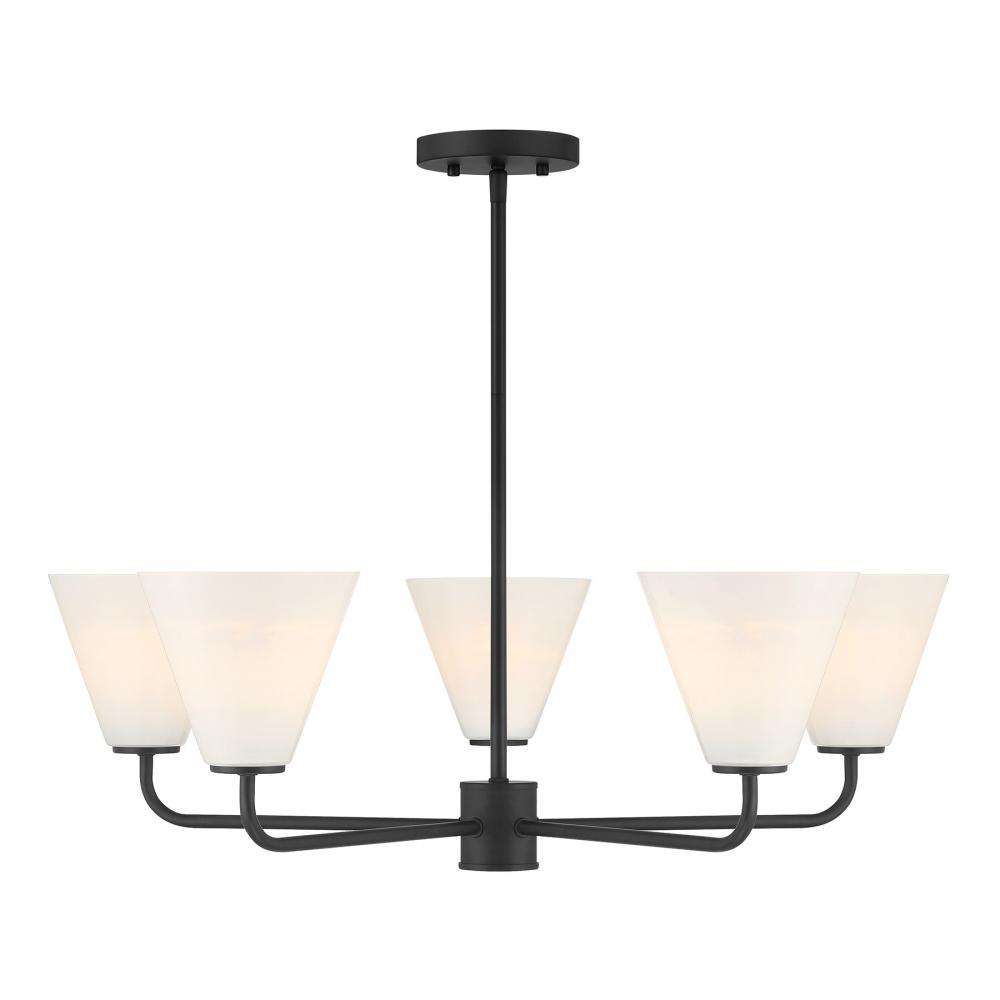 Blair 5-Light Chandelier in Matte Black