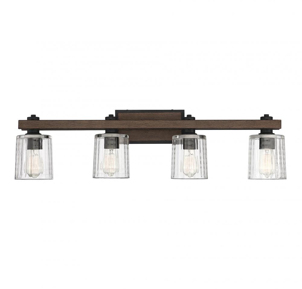 Halifax 4-Light Bathroom Vanity Light in Durango