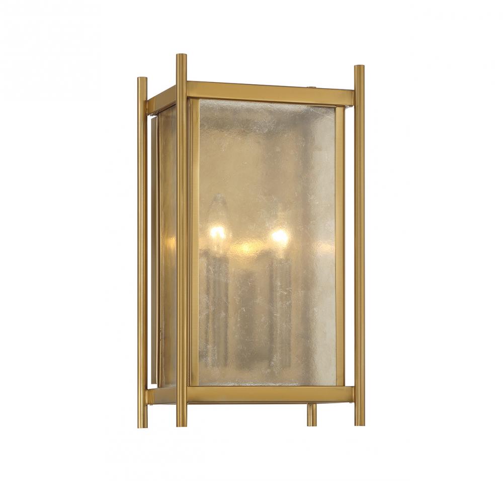 Jacobs 2-Light Wall Sconce in Warm Brass