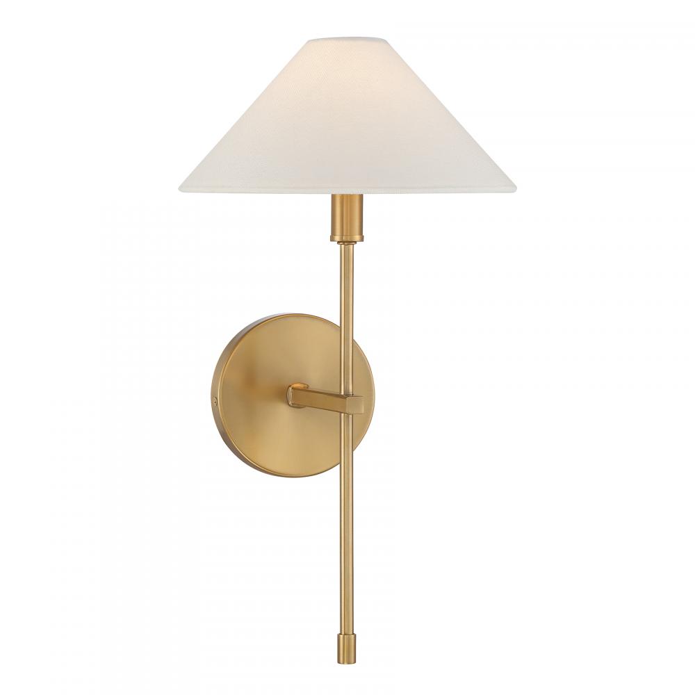 Avon 1-Light Wall Sconce in Warm Brass