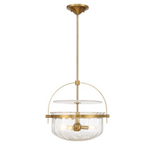  6-4723-4-322 - Denmar 4-Light Convertible Semi-Flush or Pendant in Warm Brass