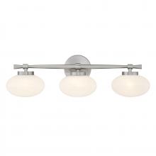  8-1050-3-SN - Barrow 3-Light Bathroom Vanity Light in Satin Nickel