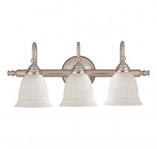  8-1062-3-SN - Brunswick 3-Light Bathroom Vanity Light in Satin Nickel