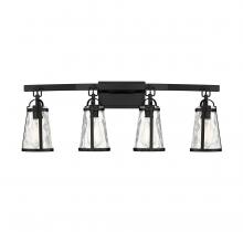  8-560-4-BK - Albany 4-Light Bathroom Vanity Light in Black