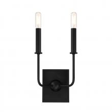  9-4044-2-89 - Avondale 2-Light Wall Sconce in Matte Black