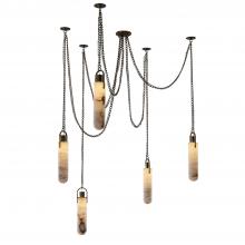 Kalco 519275WB - Flint 5 Light LED Multi-Drop Pendant