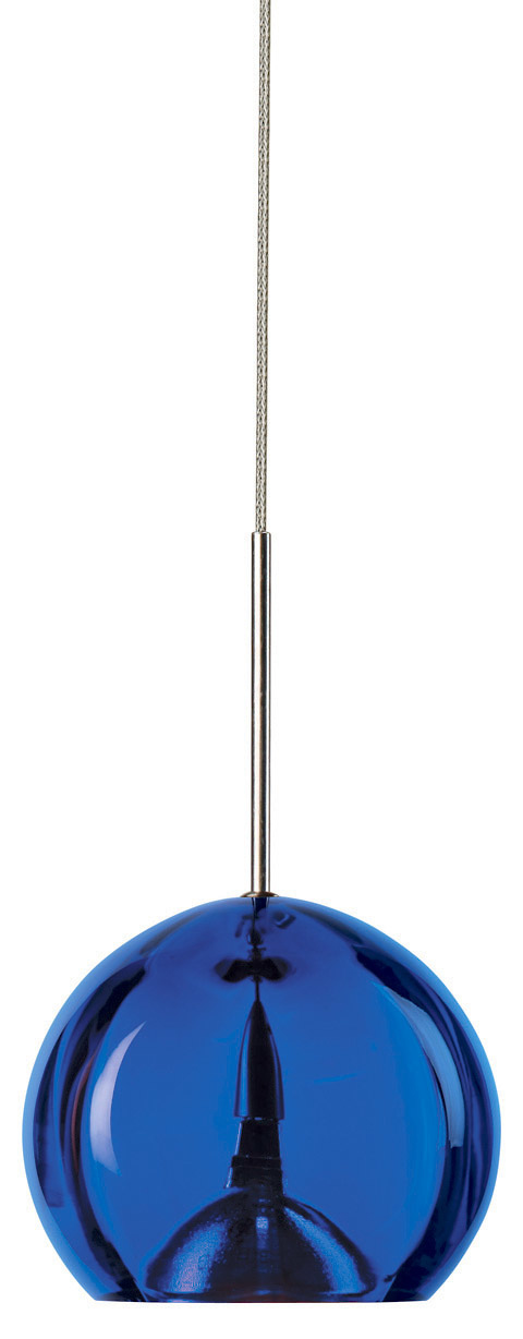 Pendant Optics Blue Satin Nickel MR16 Hal 35W 1600lm Monopoint