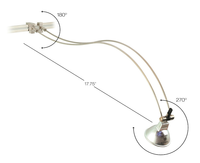 Picture Light Arc Monopoint 50W MR16 Hal Satin Nickel