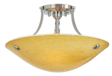 Stone Lighting CL501AMSNMB6 - Ceiling Neptune Amber Satin Nickel E26 Incandescent 3x60W