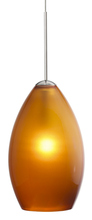  PD184AMPNX5M - Pendant Luma Amber Polished Nickel GY6.35 Xenon 50W Monopoint Canopy