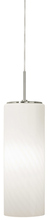  PD186OPPNMB10M - Pendant Gauss Opal Polished Nickel Medium Base Incandescent 100W Monopoint Canopy