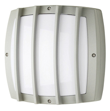  WO810WHMB6 - Outdoor Wall Lux Square Grid White Medium Base Incandescent 60W A19