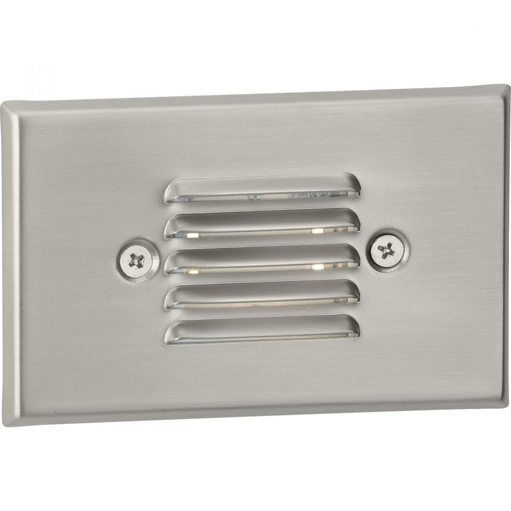 LED Indoor/Outdoor Brushed Nickel Integrated LED Wall or Step Light