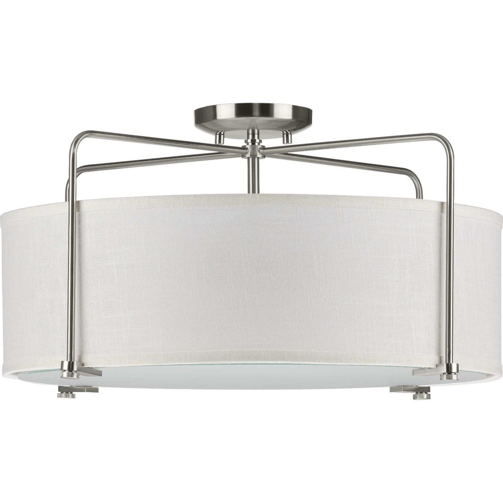 Kempsey Collection Three-Light Semi-Flush Convertible