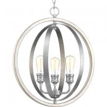 Progress P500093-141 - Conestee Collection Three-Light Galvanized Finish Farmhouse Pendant Light