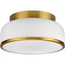  P350255-109 - Parkhurst Collection Two-Light Brushed Bronze New Traditional 11-1/4" Flush Mount Light