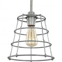  P500281-141 - Chambers Collection One-Light Galvanized Finish Farmhouse Pendant Light