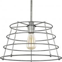  P500282-141 - Chambers Collection One-Light Galvanized Finish Farmhouse Pendant Light