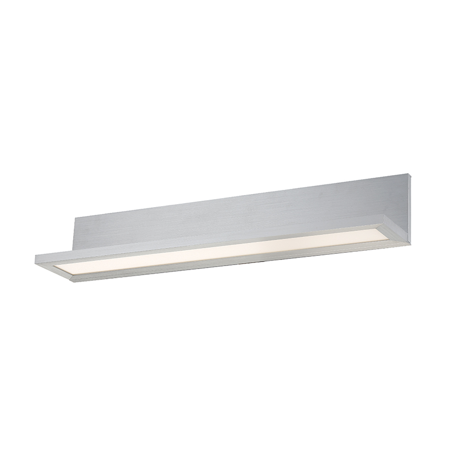 Cliffhanger 24in LED Bathroom Vanity & Wall Light 3000K in Brushed Aluminum