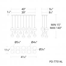  PD-77514L-BC - Cyllindra Chandelier Light