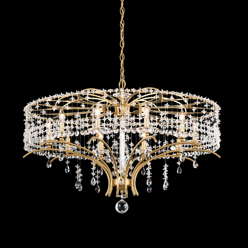 Bella Rose 10 Light 120V Chandelier in Heirloom Gold with Radiance Crystal