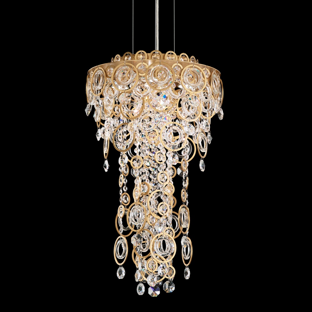 Circulus 4 Light 120V Pendant in Heirloom Silver with Optic Crystal