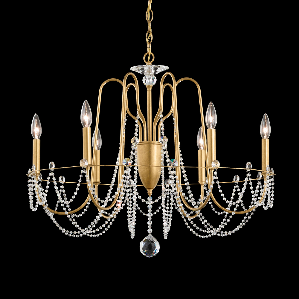 Esmery 6 Light 120V Chandelier in Ferro Black with Optic Crystal