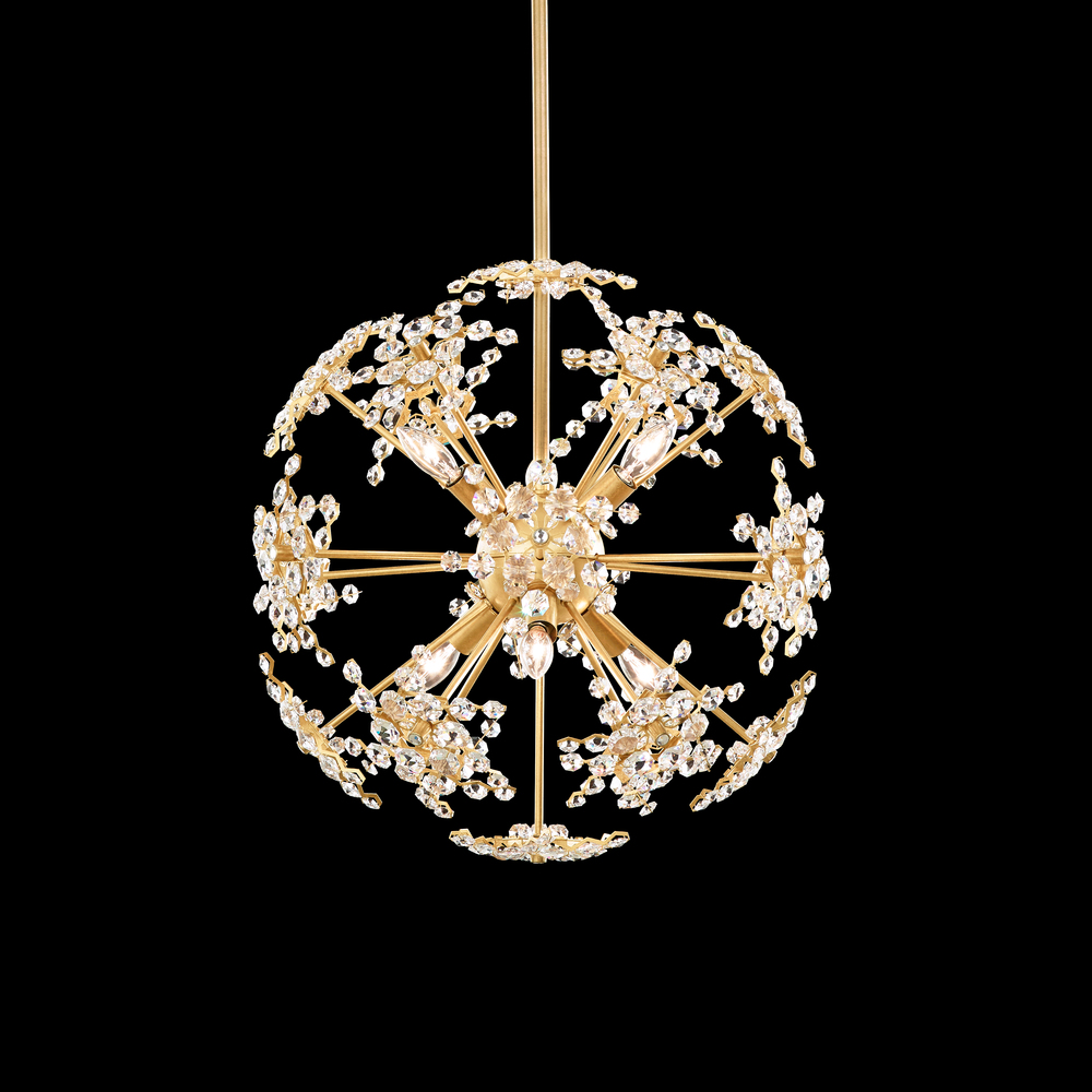 Esteracae 18IN 120V Pendant in White Luster with Radiance Crystal