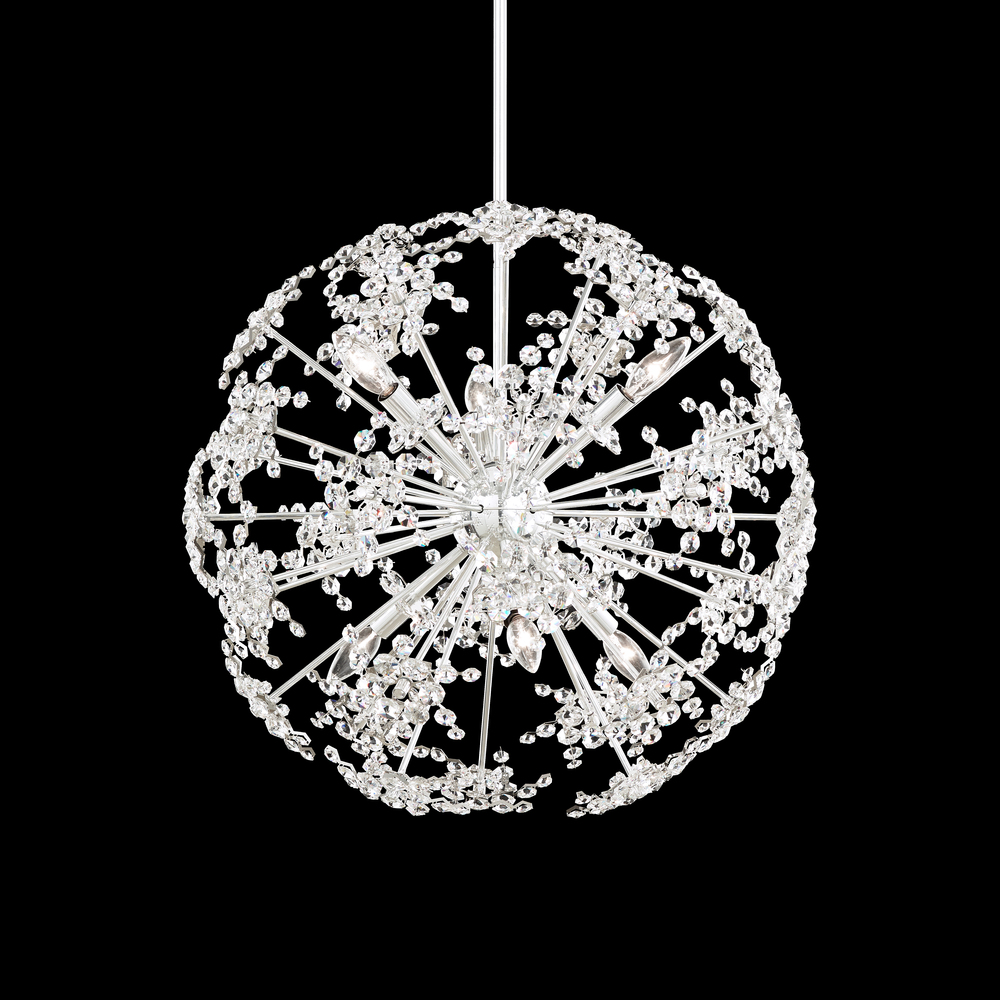 Esteracae 24IN 120V Pendant in Jet Black with Radiance Crystal