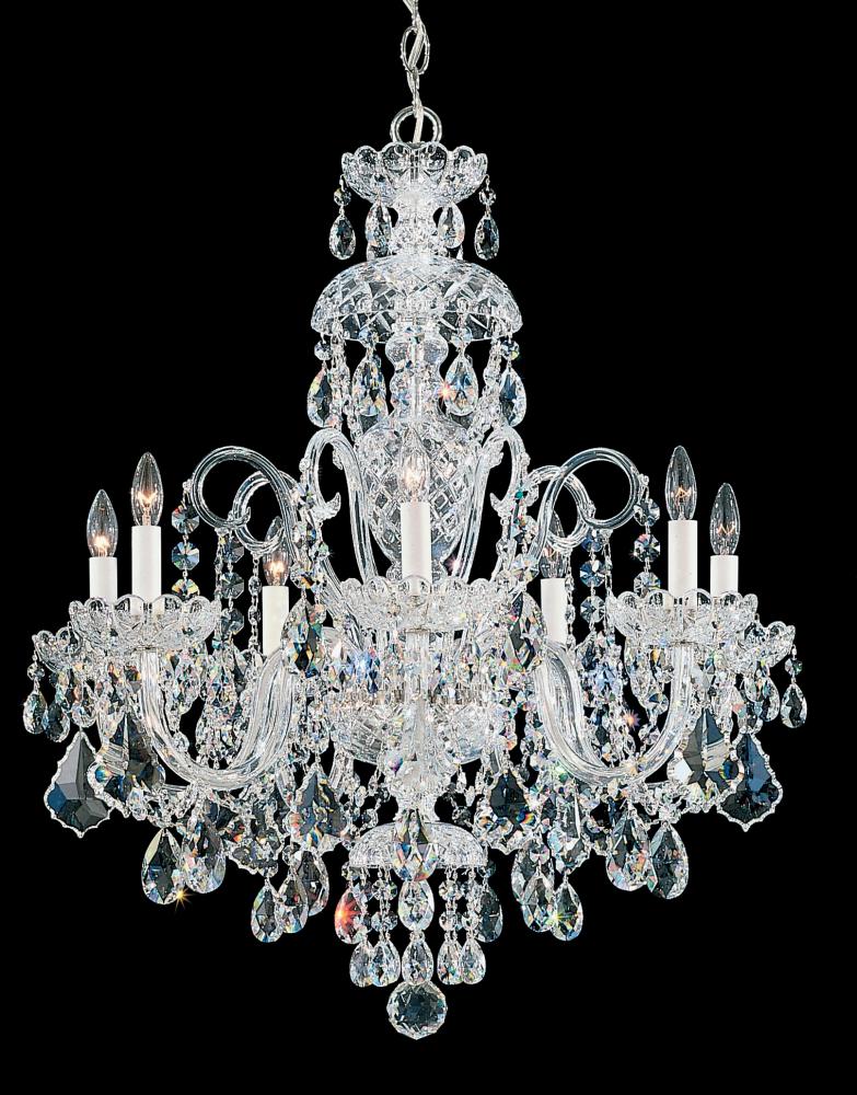 Olde World 7 Light 120V Chandelier in Aurelia with Radiance Crystal